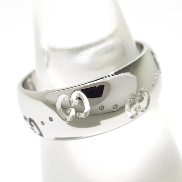 Auth GUCCI Icon - 18K White Gold Ring - Picture 8 of 8